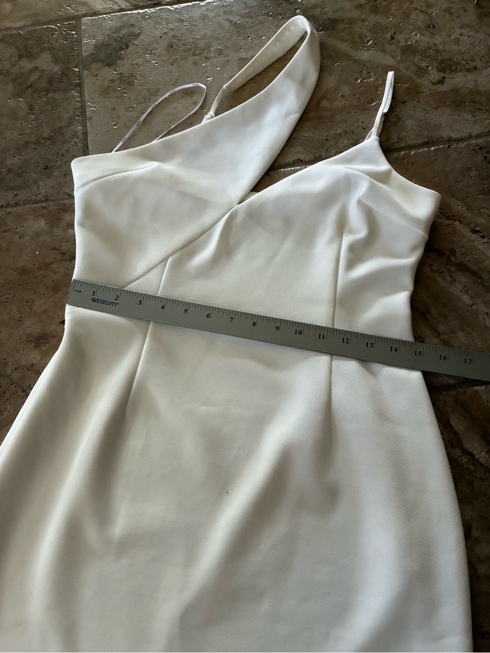 Elliatt Dress White One-Shoulder Mini Dress Bridal Mini Dress - Picture 10 of 15